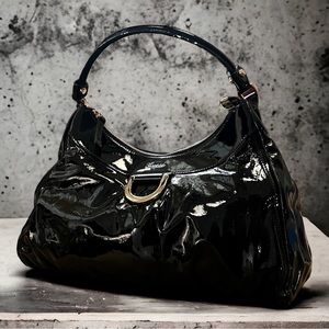 Gucci patent leather D-Ring bag